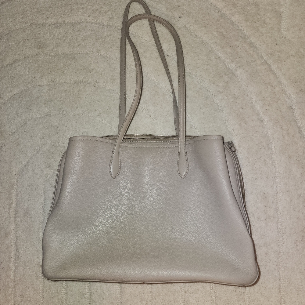 Quince Italian Leather Triple Compartment Work Tote EUC - Picture 7 of 9
